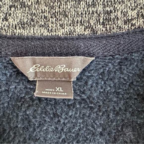 Blue Quarter-Zip Pullover | Eddie Bauer | Sweater | Fleece - Picture 3 of 3